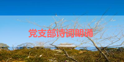 党支部诗词朗诵 