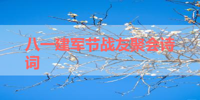 八一建军节战友聚会诗词 