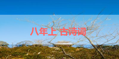 八年上 古诗词 