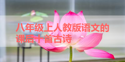 八年级上人教版语文的课后十首古诗 