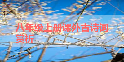 八年级上册课外古诗词赏析 