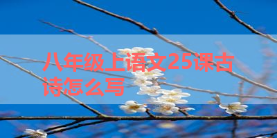 八年级上语文25课古诗怎么写 