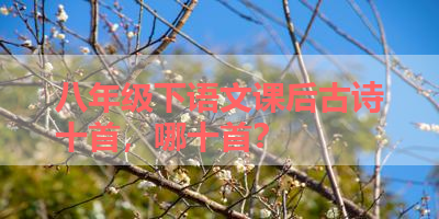 八年级下语文课后古诗十首，哪十首？ 