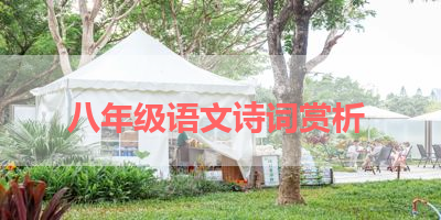 八年级语文诗词赏析 