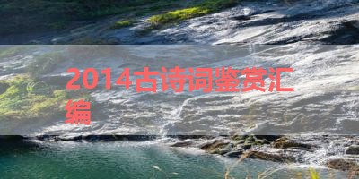 2014古诗词鉴赏汇编 