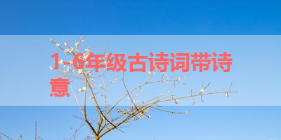 1-6年级古诗词带诗意 