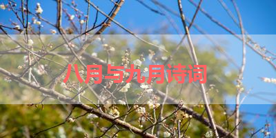 八月与九月诗词 