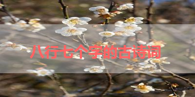 八行七个字的古诗词 