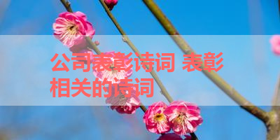 公司表彰诗词 表彰 相关的诗词