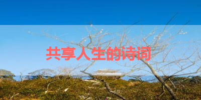 共享人生的诗词 