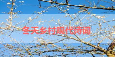 冬天乡村现代诗词 