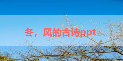 冬，风的古诗ppt 