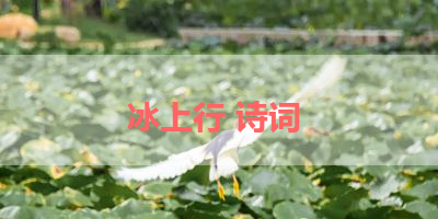 冰上行 诗词 