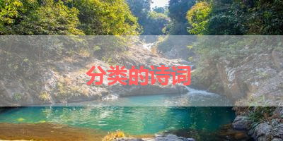 分类的诗词 