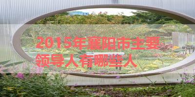 2015年襄阳市主要领导人有哪些人 