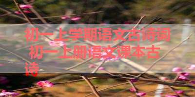 初一上学期语文古诗词 初一上册语文课本古诗