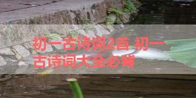 初一古诗词2首 初一古诗词大全必背