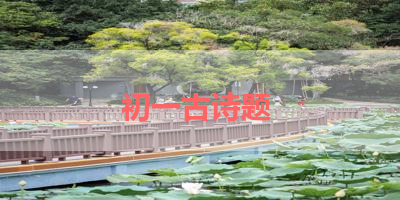初一古诗题 