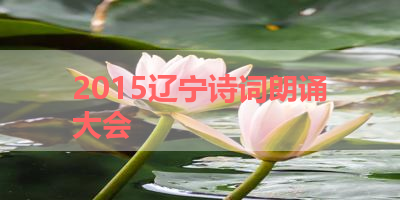 2015辽宁诗词朗诵大会 