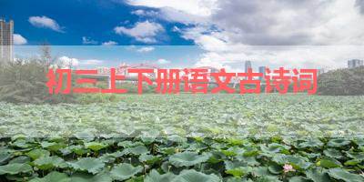 初三上下册语文古诗词 