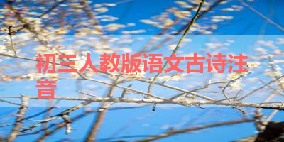 初三人教版语文古诗注音 
