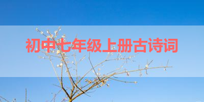初中七年级上册古诗词 