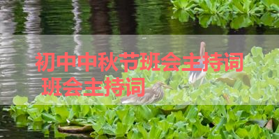 初中中秋节班会主持词 班会主持词