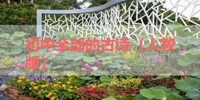 初中全部的古诗（人教版） 