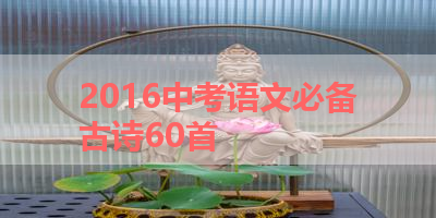 2016中考语文必备古诗60首 