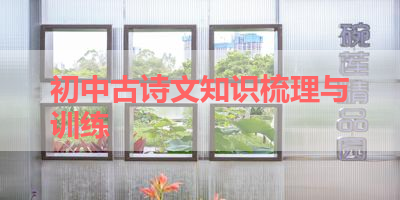 初中古诗文知识梳理与训练 