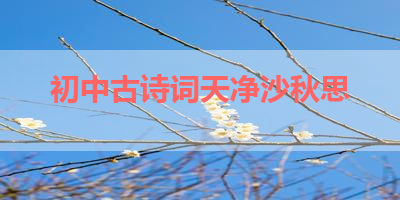 初中古诗词天净沙秋思 