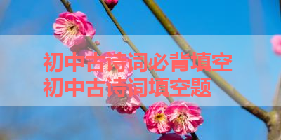 初中古诗词必背填空 初中古诗词填空题