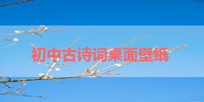 初中古诗词桌面壁纸 