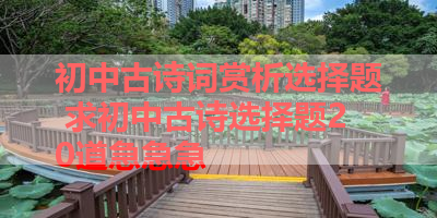 初中古诗词赏析选择题 求初中古诗选择题20道急急急 