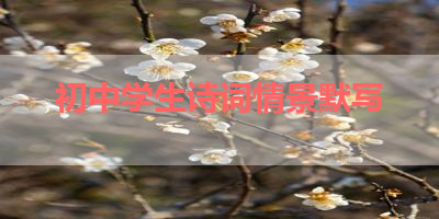 初中学生诗词情景默写 