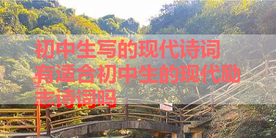 初中生写的现代诗词 有适合初中生的现代励志诗词吗 