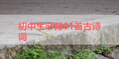 初中生必背61首古诗词 