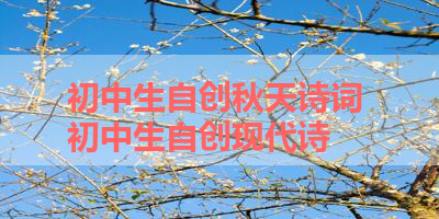初中生自创秋天诗词 初中生自创现代诗