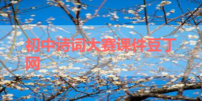 初中诗词大赛课件豆丁网 