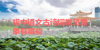初中语文古诗词常见意象有哪些 