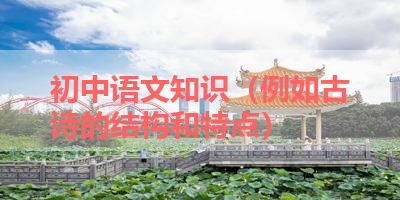 初中语文知识（例如古诗的结构和特点） 