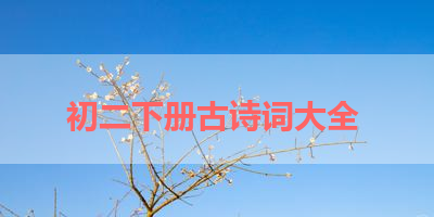 初二下册古诗词大全 