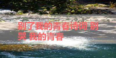 别了我的青春诗词 别哭 我的青春