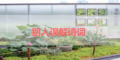 别人误解诗词 