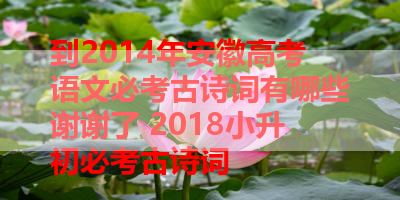 到2014年安徽高考语文必考古诗词有哪些谢谢了 2018小升初必考古诗词