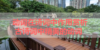 动词在诗词中作用赏析 古诗词中精美的动词