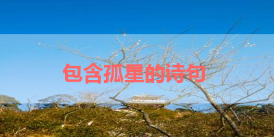包含孤星的诗句 