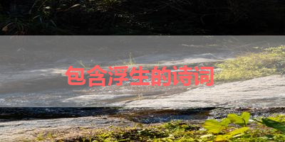 包含浮生的诗词 