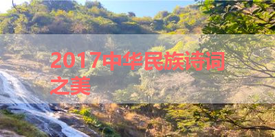 2017中华民族诗词之美 