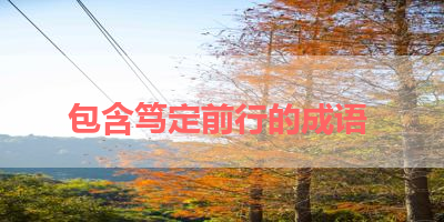 包含笃定前行的成语 